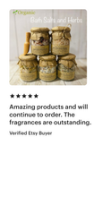 Load image into Gallery viewer, Organic Herbal Bath Salts, Essential Oils infused Bath Salts, Bath Tea, Apothecary Spa Salts