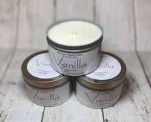 Load image into Gallery viewer, Vanilla Soy Candle, Handmade Soy Candle, Organic essential oil infused Soy Candle, 8 Oz Soy candle