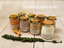 Load image into Gallery viewer, Foaming Bath Salts, Bath Soak, Bath Foam, Foaming Bath Salts Glass Jar 7 Oz