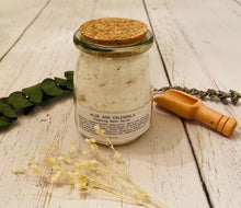 Load image into Gallery viewer, Foaming Bath Salts, Bath Soak, Bath Foam, Foaming Bath Salts Glass Jar 7 Oz