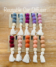 Load image into Gallery viewer, Reusable Car Air Freshener Felt Ball, Eco Friendly Organic Air Freshener Diffuser and Essential Oil Blend