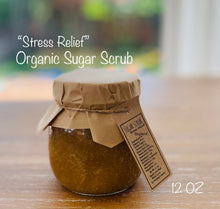 Load image into Gallery viewer, Stress relief Organic Sugar Scrub, essential oil infused sugar scrub