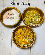 Load image into Gallery viewer, Organic Bath Herbs and Salt Set, essential oil infused Bath Salts, set of 5