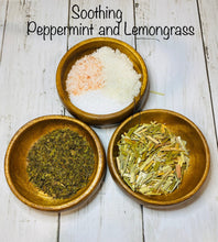 Load image into Gallery viewer, Organic Bath Herbs and Salt Set, essential oil infused Bath Salts, set of 5