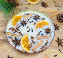 Load image into Gallery viewer, Winter Spice Soy Candle, Organic Essential Oil Blend Soy Candle, Handmade Candle Gift, Large Bowl Candle