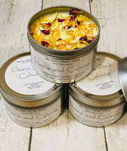 Load image into Gallery viewer, Peace and Calming Organic Soy Candle, Handmade Botanical Candle, Organic Soy Candle
