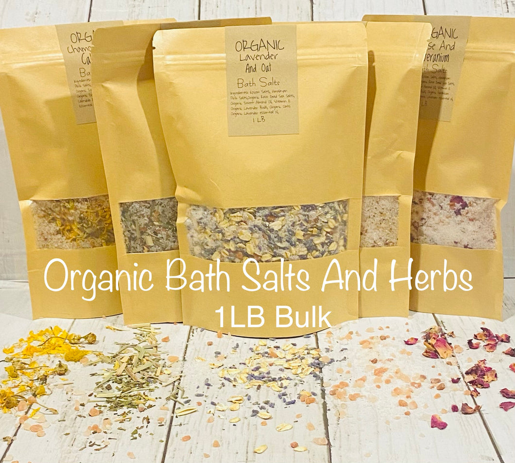 Organic Apothecary Bath Salts 1lb bulk