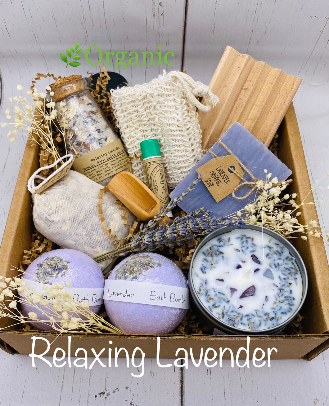 Relaxing Lavender Organic Spa Set