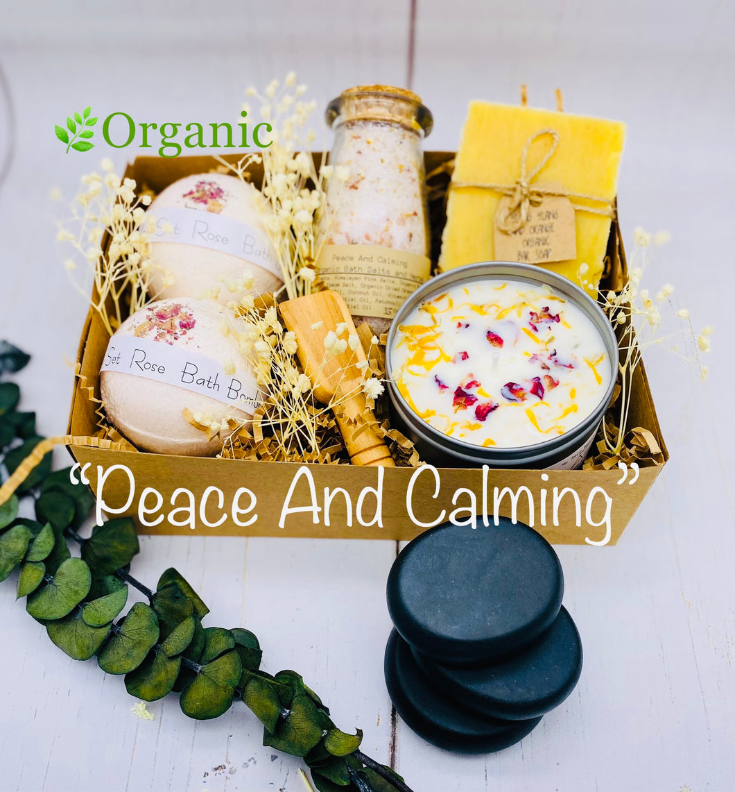 Peace And Calming Organic Spa gift Set